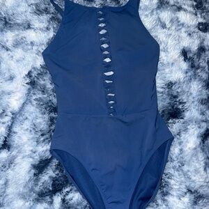 Bleu Rod Beattie Navy One-Piece Swimsuit